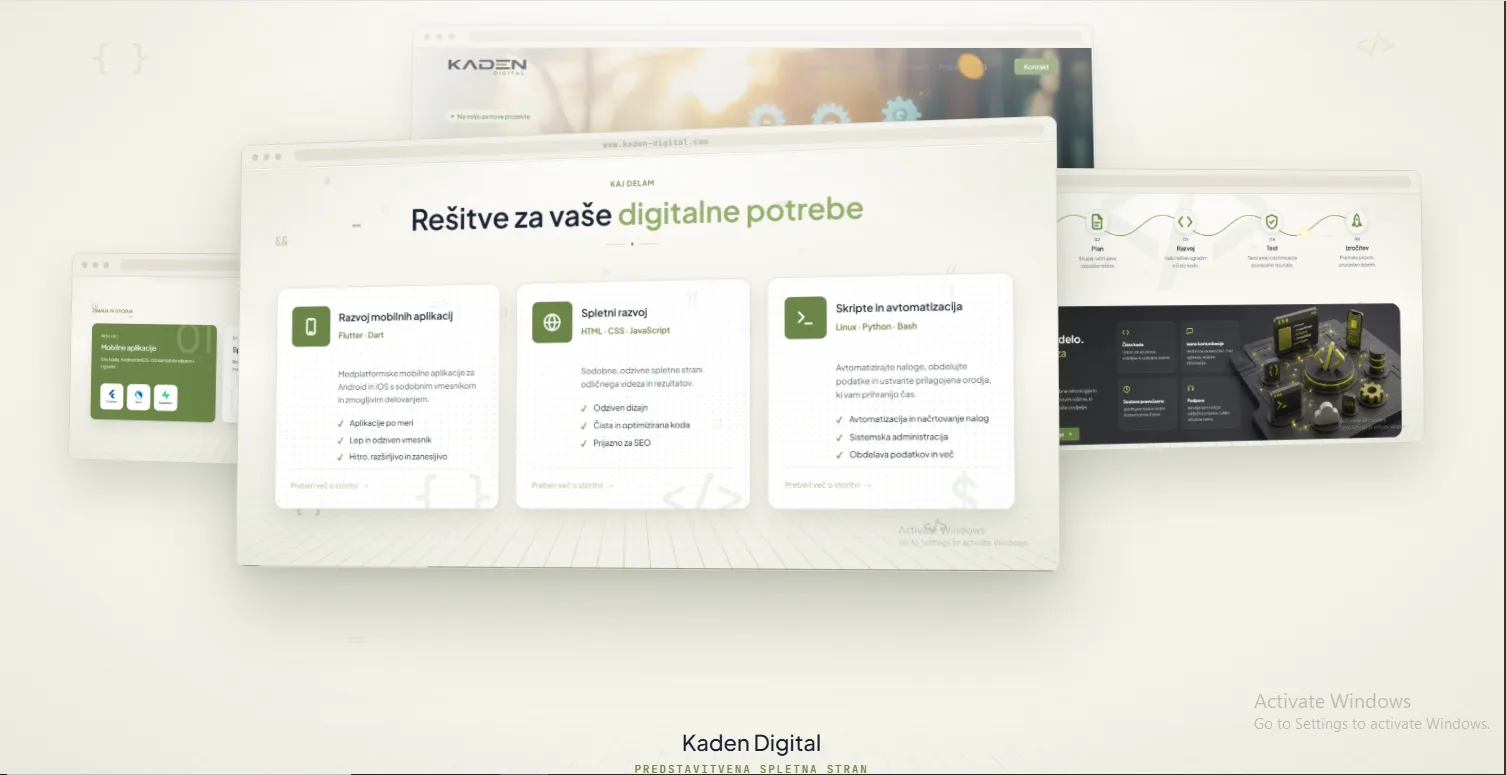 Kaden Digital — spletna stran